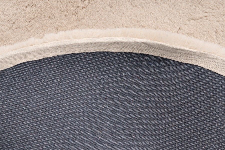 Kör alakú bézs szőnyeg, 160x160 cm - toudou - butopêa